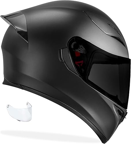GDM  Casco de cara completa Ghost para motocicleta