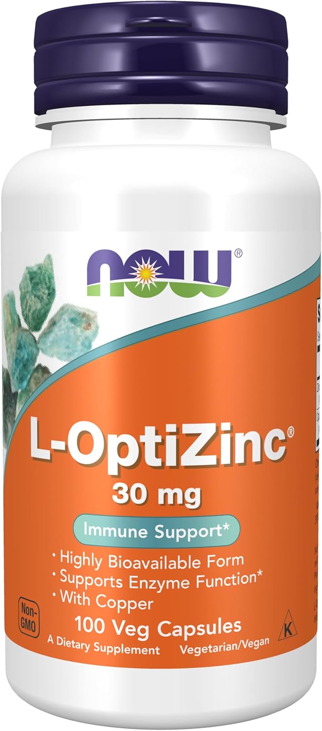 NOW Foods L-OptiZinc, 30mg – 10...