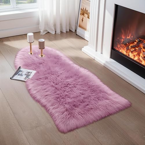 Ciicool Ultra Soft Faux Sheepskin Fur Rug Fluffy Chair Rug
