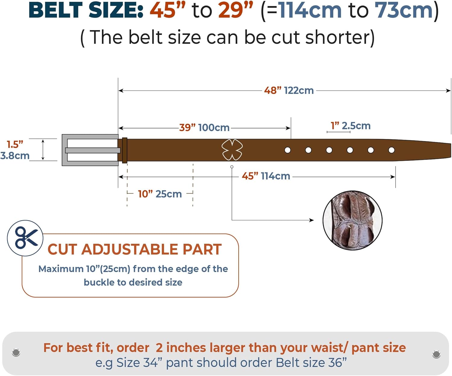 vinacreations AIIigator Belt Men Leather Strap Belts Removal Buckle Gift Men Dad Boss For Birthday Anniversary Father's Day