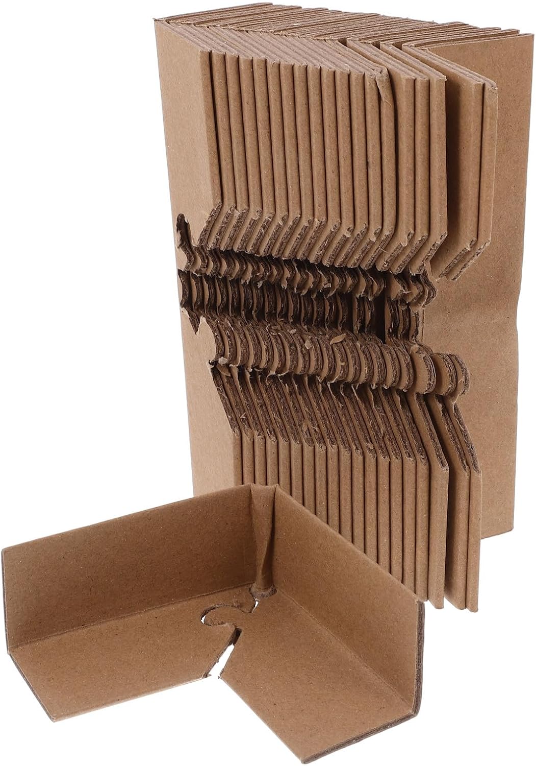 20pcs Locking Cardboard Edge Protectors Shipping Box Corner Guards Packaging Corner Protectors for Furniture Logistics Shipping Industrial Use (160x40x3mm)