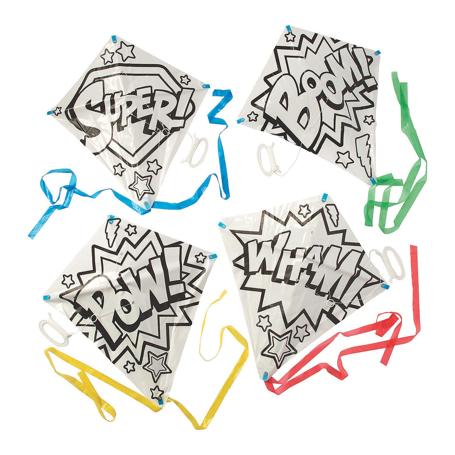 Color Your Own Superhero Kites (Set of 12) Crafts for Kids and Fun Home Activities