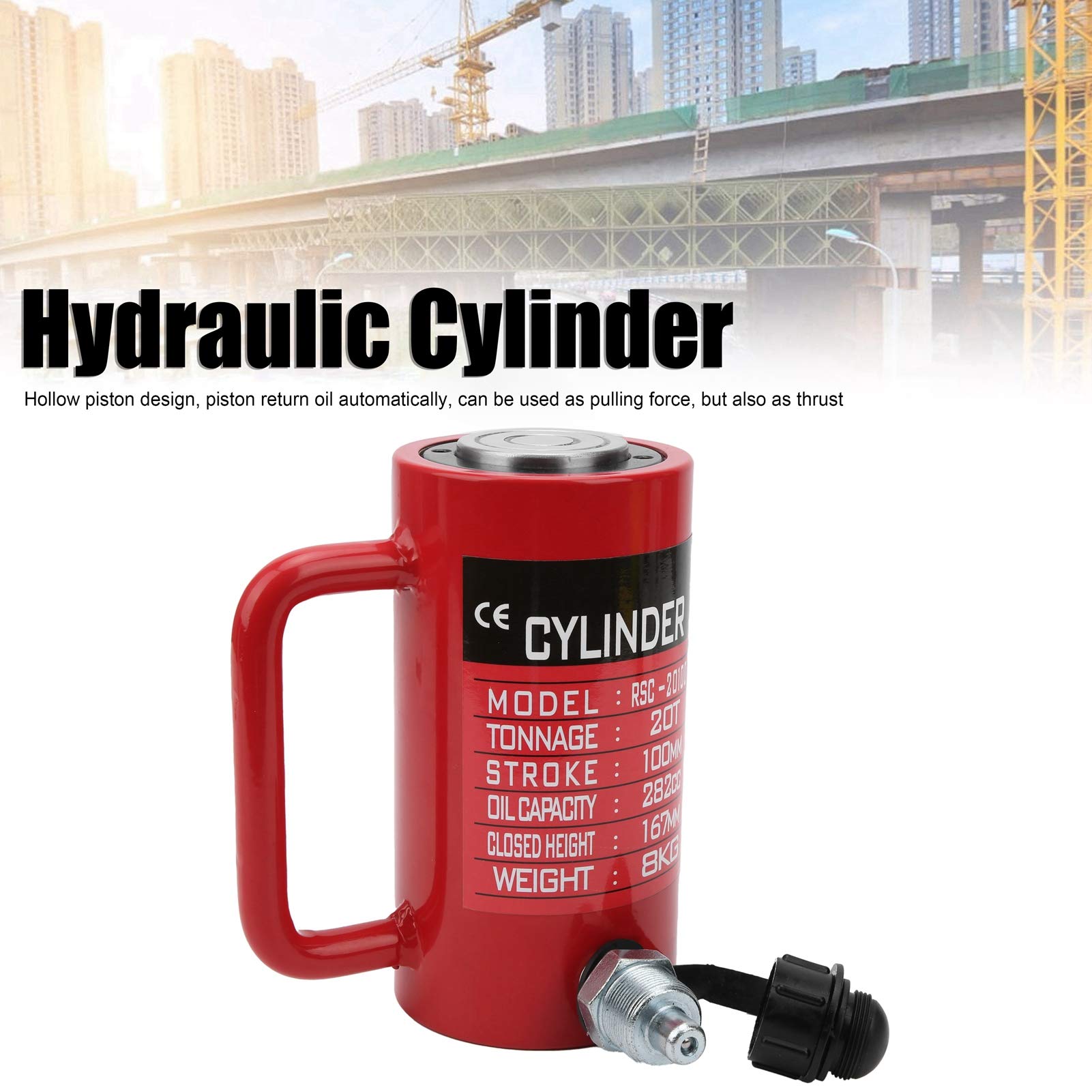 Trwały Cylinder Hydrauliczny 20T Oddzielne Tłoki Otworu do Produktów Przemysłowych RSC -20100