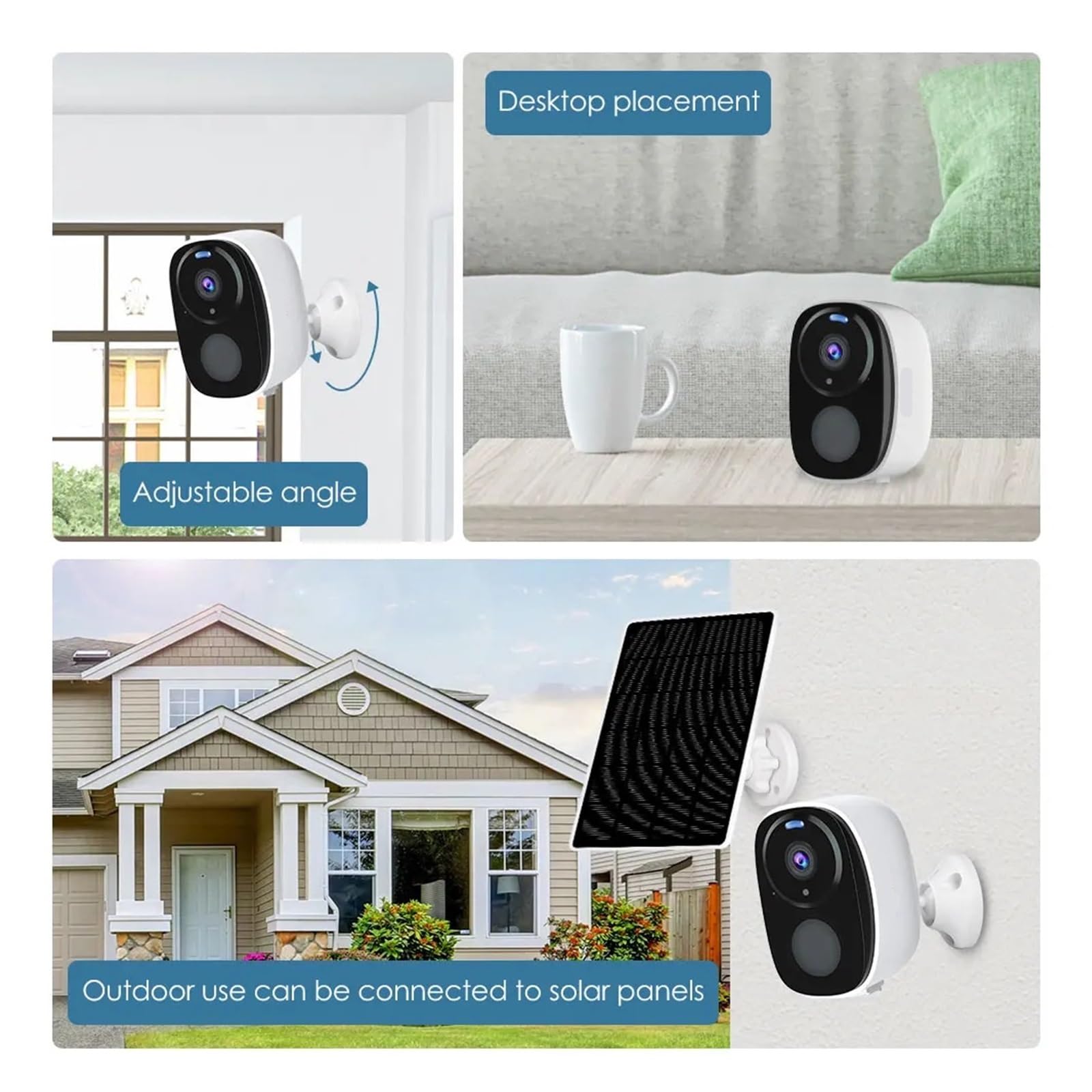 Cámara de Seguridad Exterior WiFi Solar 2K
