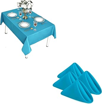 Tablecloth Bundles with Clorh Napkins 4 Pack