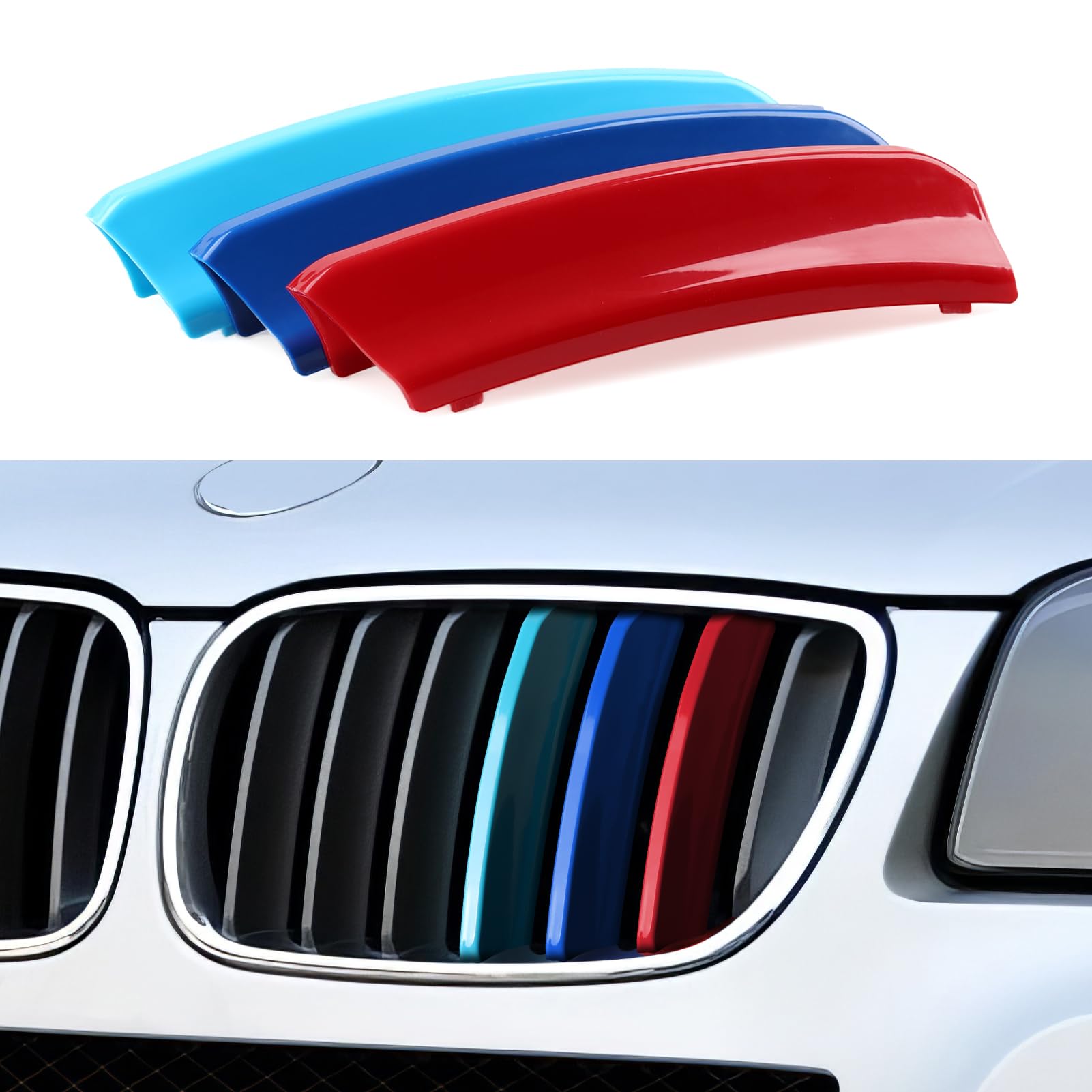 OYDDL Front Grill Insert Strip Radiator Grill Trim (X3 E83 2007-2010 (7 Grills))