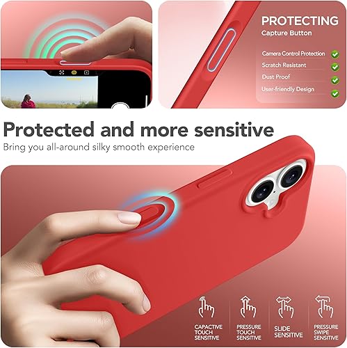 Miniatura 261 de GONEZ Funda para iPhone 14 Pro, compatible con Magsafe, con protector de pantalla + protector de lente de cámara, forro de microfibra suave