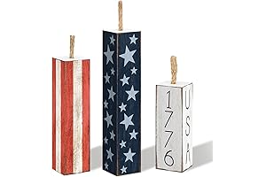 Amyhill 4th of July Patriotic Table Decorations, Independence Day Wood Firework Table...