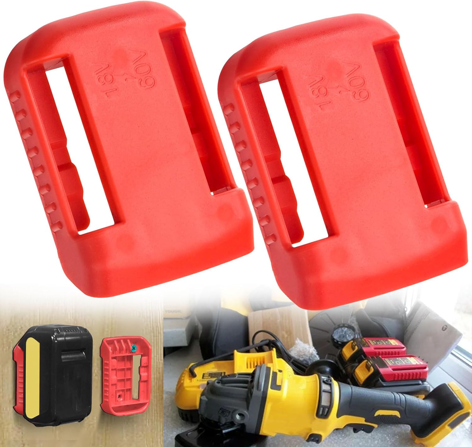 2 Pack N475920 Angle Grinder Battery Cap Compatible with DeWalt DCS575 DCG414 DCG414T1 DCG414B DCG414B Type 1, DCG414B Type 2, DCG414B Type 3, etc.