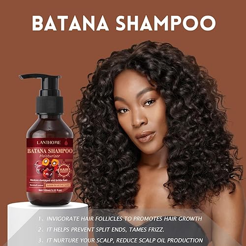 Miniatura 2 de BSMKCL Batana Champú con vitamina C, champú para el cuidado del cuero cabelludo para el adelgazamiento del cabello restauración del cabello dañado y