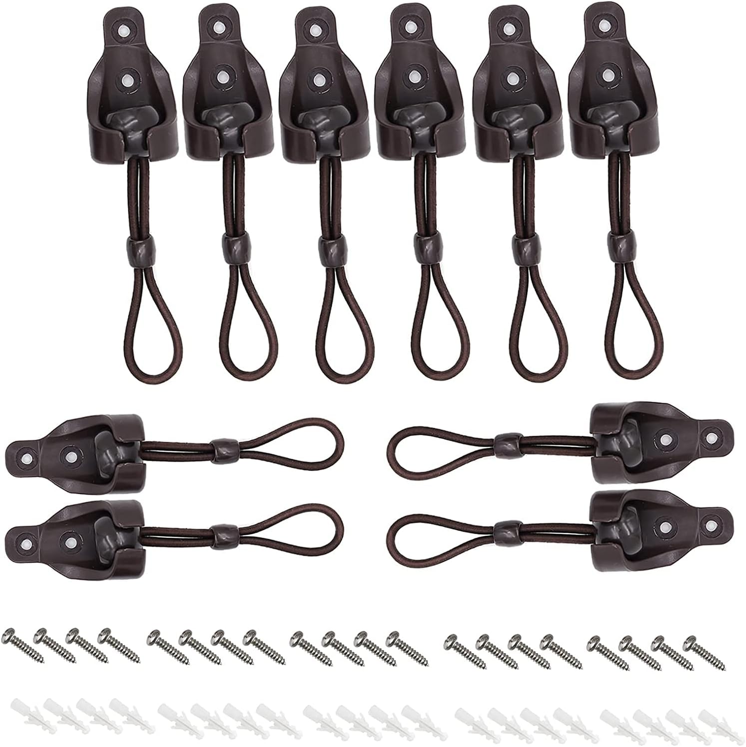 Bungee kit 5 Pieces, General Replacement of Outdoor Roller Shutter Door/Indoor Roller Shutter Door (Brown)