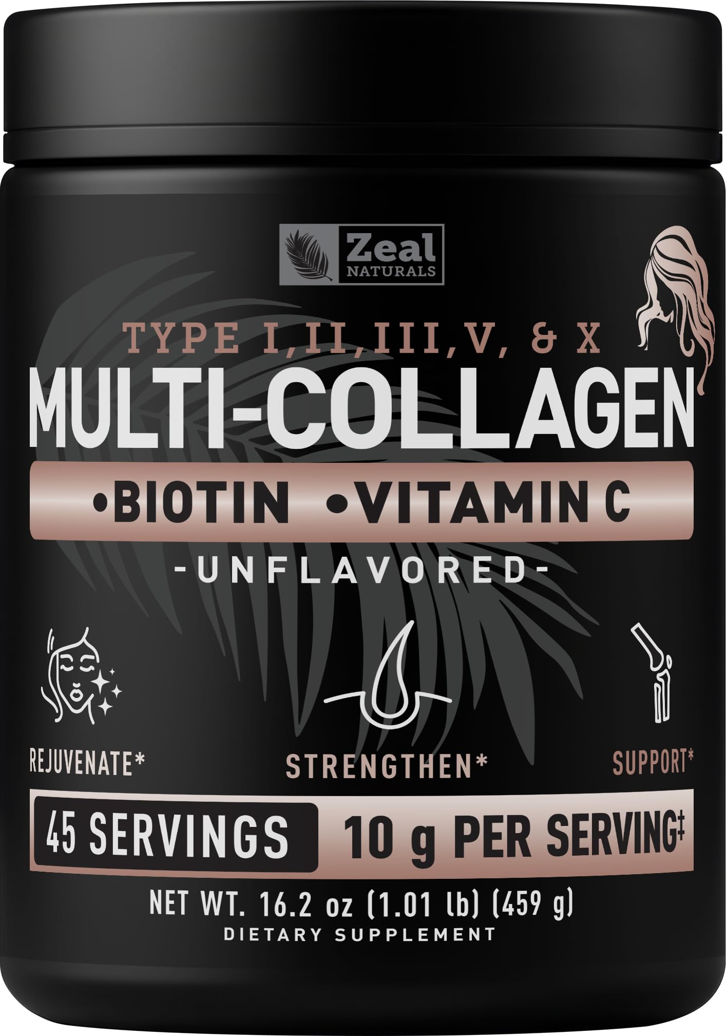 Premium Multi Collagen Peptides Powder 1 2 3 5 10 with Protein Vitamin C Biotin Hyaluronic Acid for