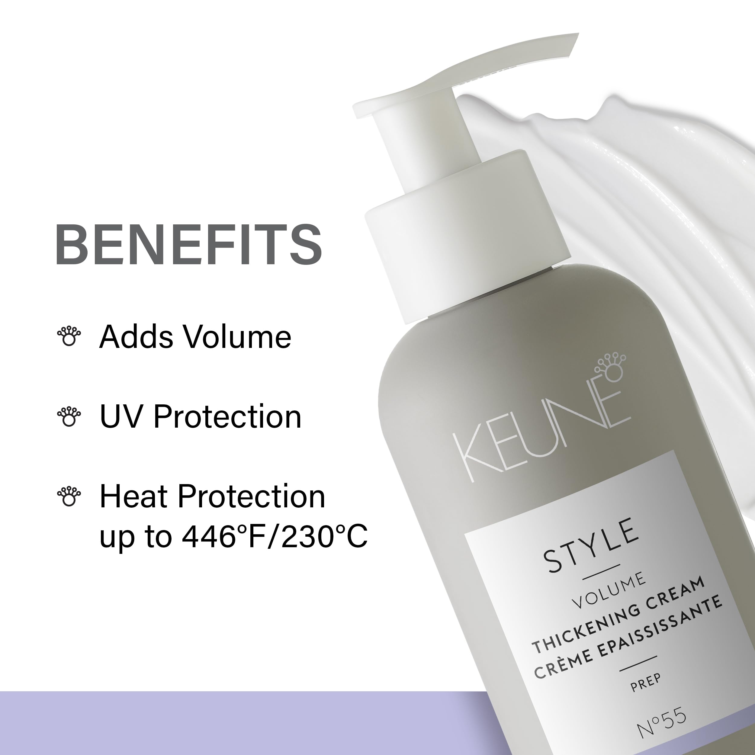 Keune Style Thickening Cream for Fine or Thin Hair, 6.8 Fl Oz
