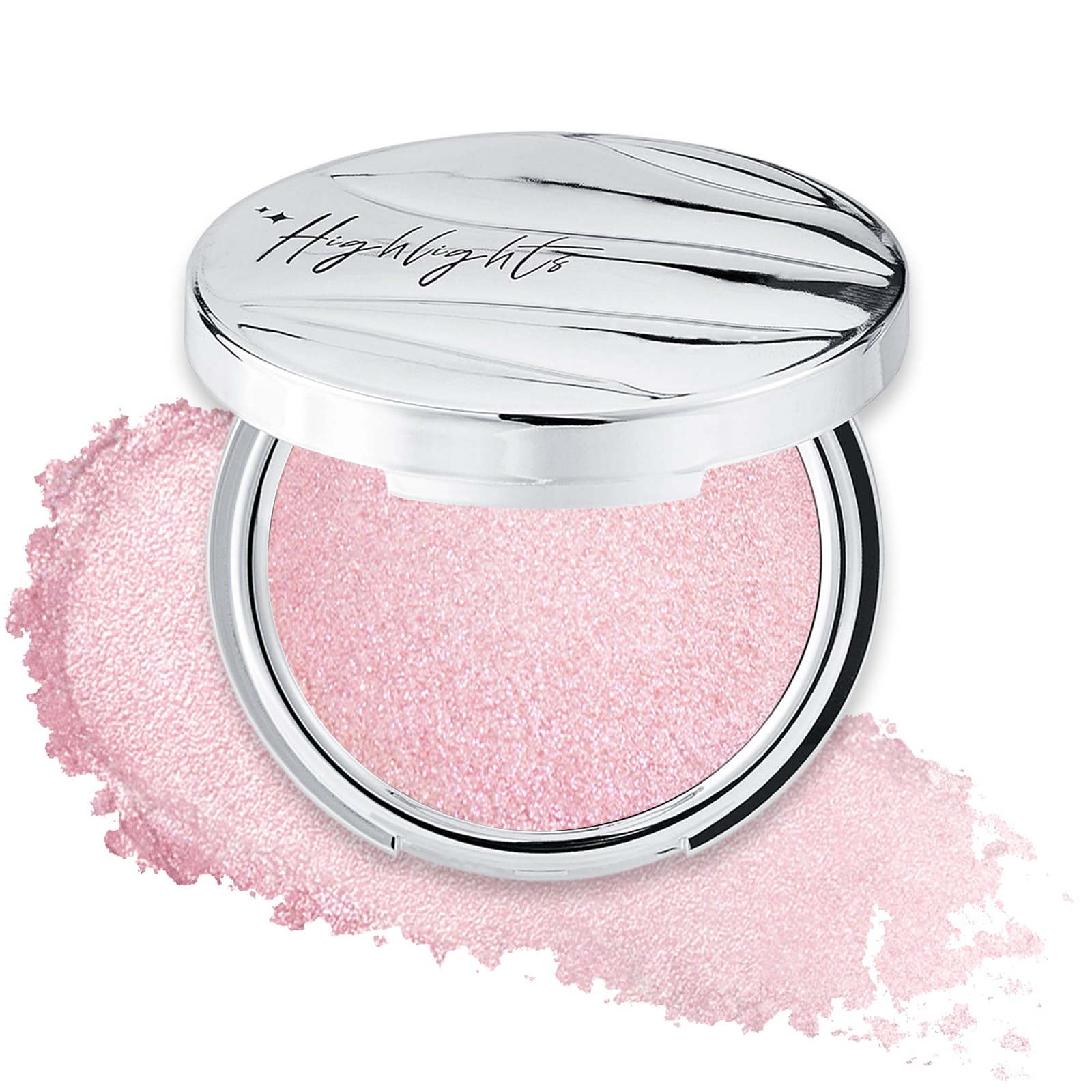 Erinde Shimmer Face Highlighter Makeup Powder, Cream to Powder Glow Finish, Lightweight & Healthy Radiance, Long Lasting Luminous Face Body
