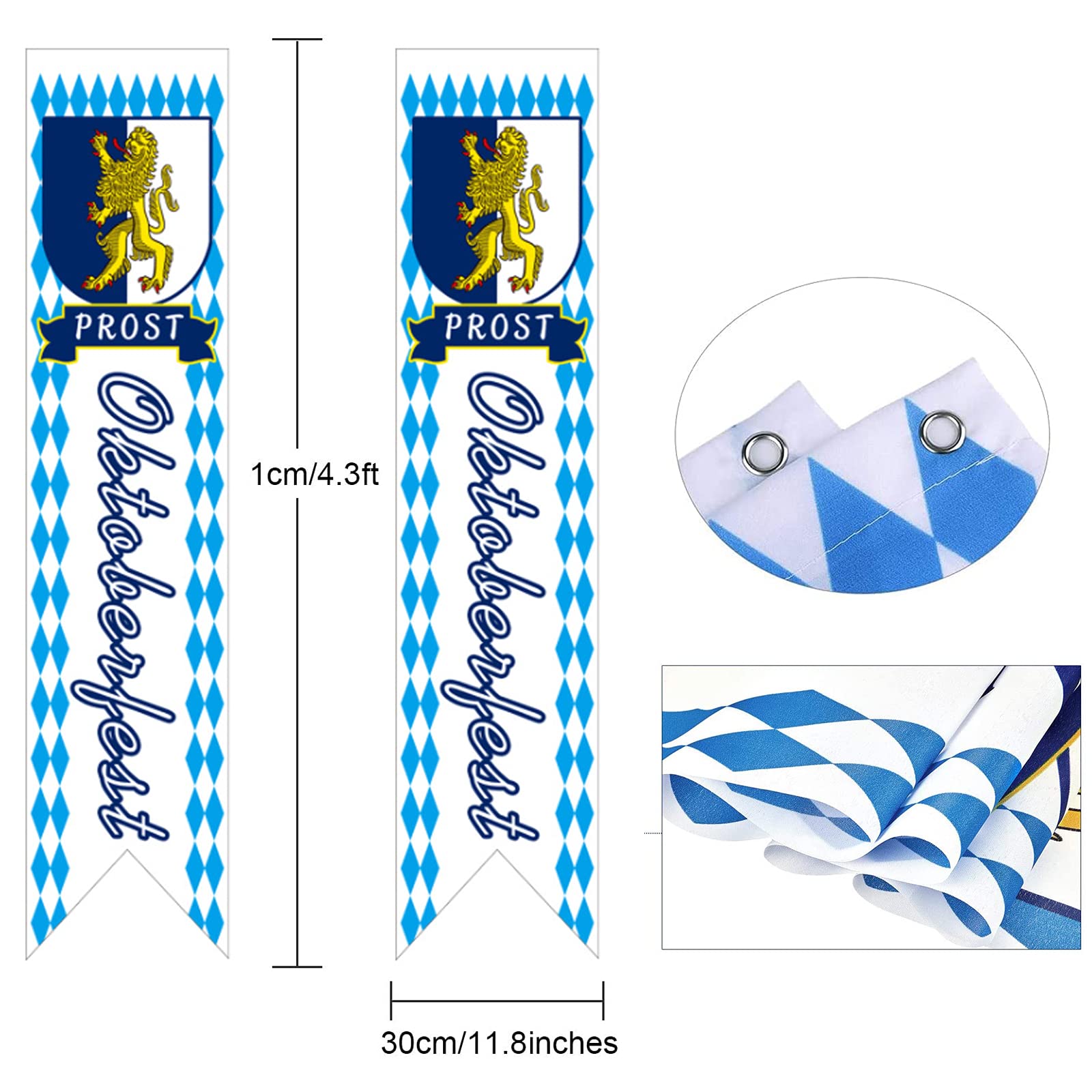 Bannière Oktoberfest ULDIGI – Décoration Festive Bavaroise Pour Ambiance De Fête | Lot De Fanions à Suspendre
