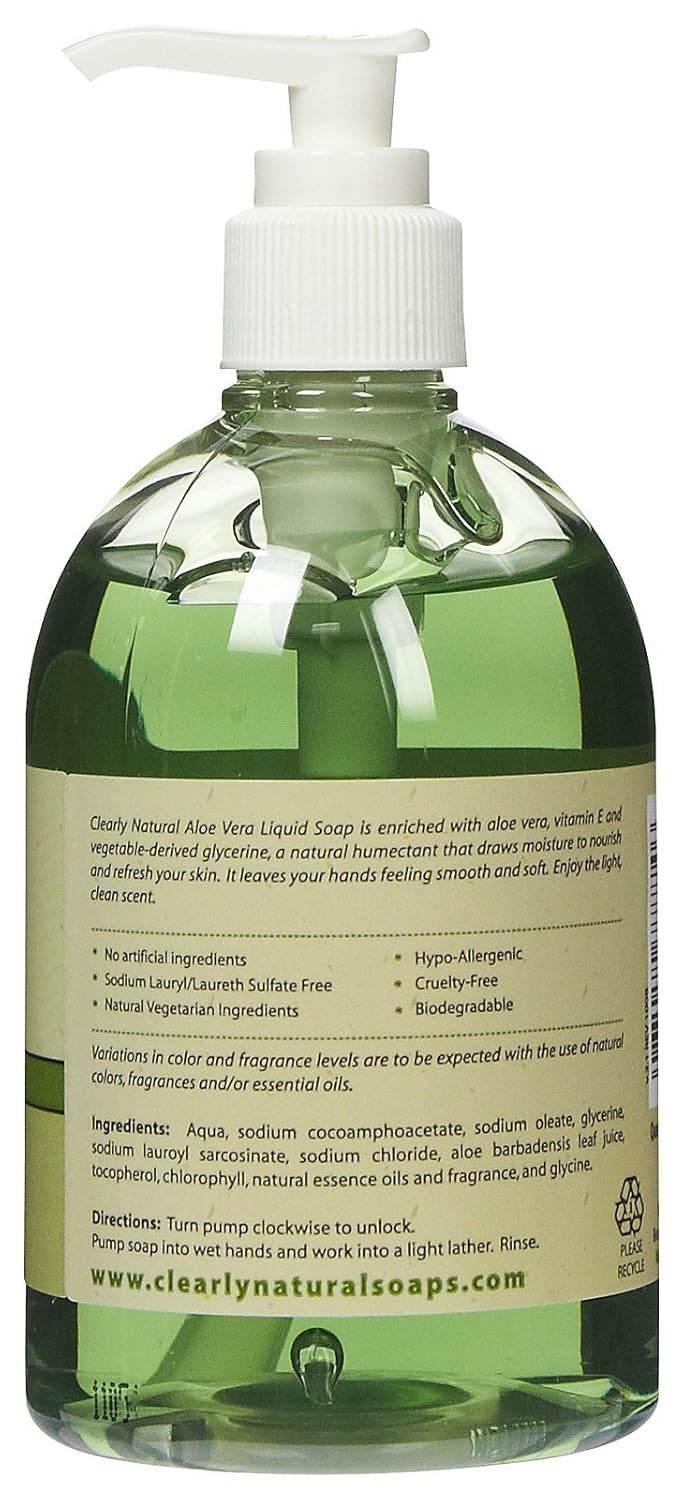Clearly Natural Liquid Hand Soap with Aloe Vera - 12 oz (Pack of 2)