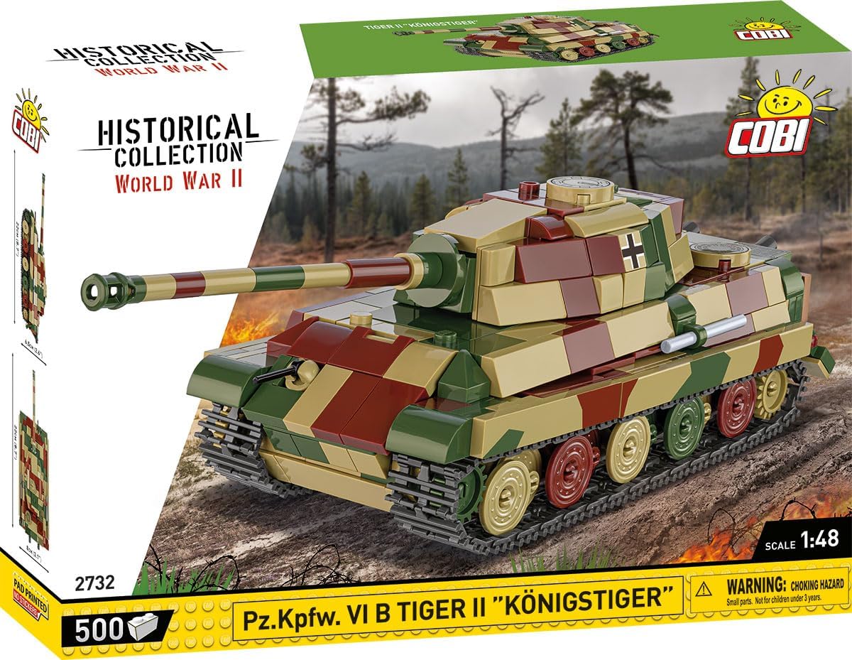 COBI Historical Collection Pz.Kpfw. VI B Tiger II Konigstiger Tank Building Set, 500 Pieces