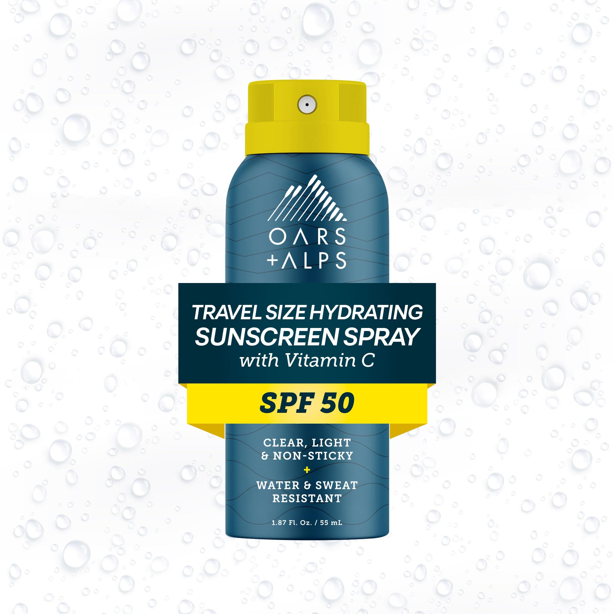 Oars Alps SPF 50 Face Body Broad Spectrum Sunscreen Spray Fast-Absorbing Lightweight Non-Greasy Hawaii Reef Act 104 Compliant