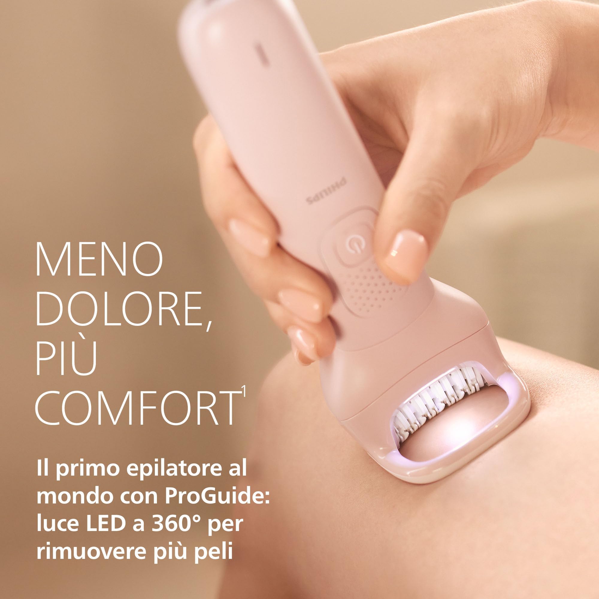 Philips Epilatore Serie 9000 - Epilatore elettrico Wet & Dry senza fili, per gambe, corpo e zona bikini, con ProGuide, 8 accessori, autonomia di 60 minuti, modello BRE719/00