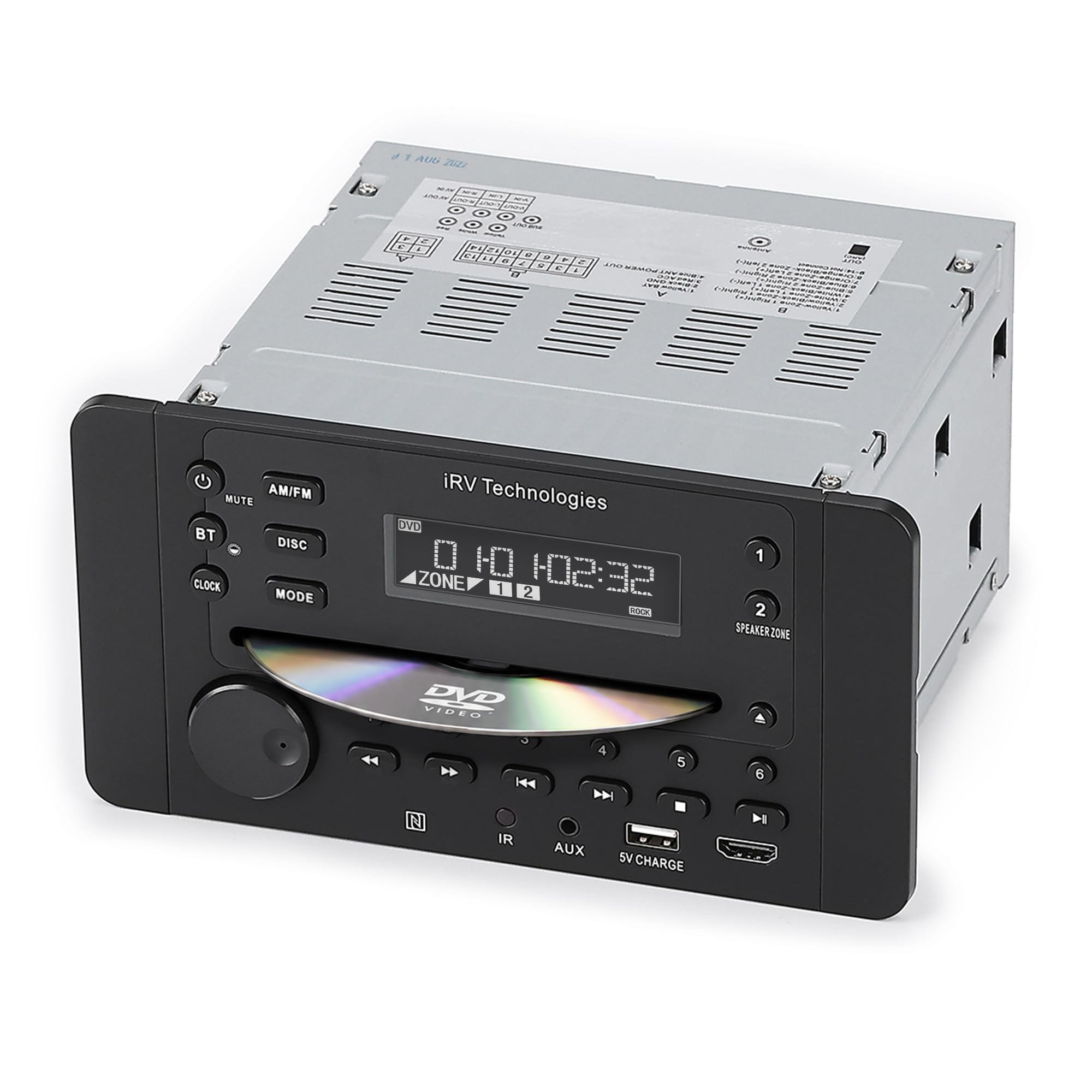 Amazon.com: iRV62 75W 2 Zones Bluetooth Car Radio with DVD/CD
