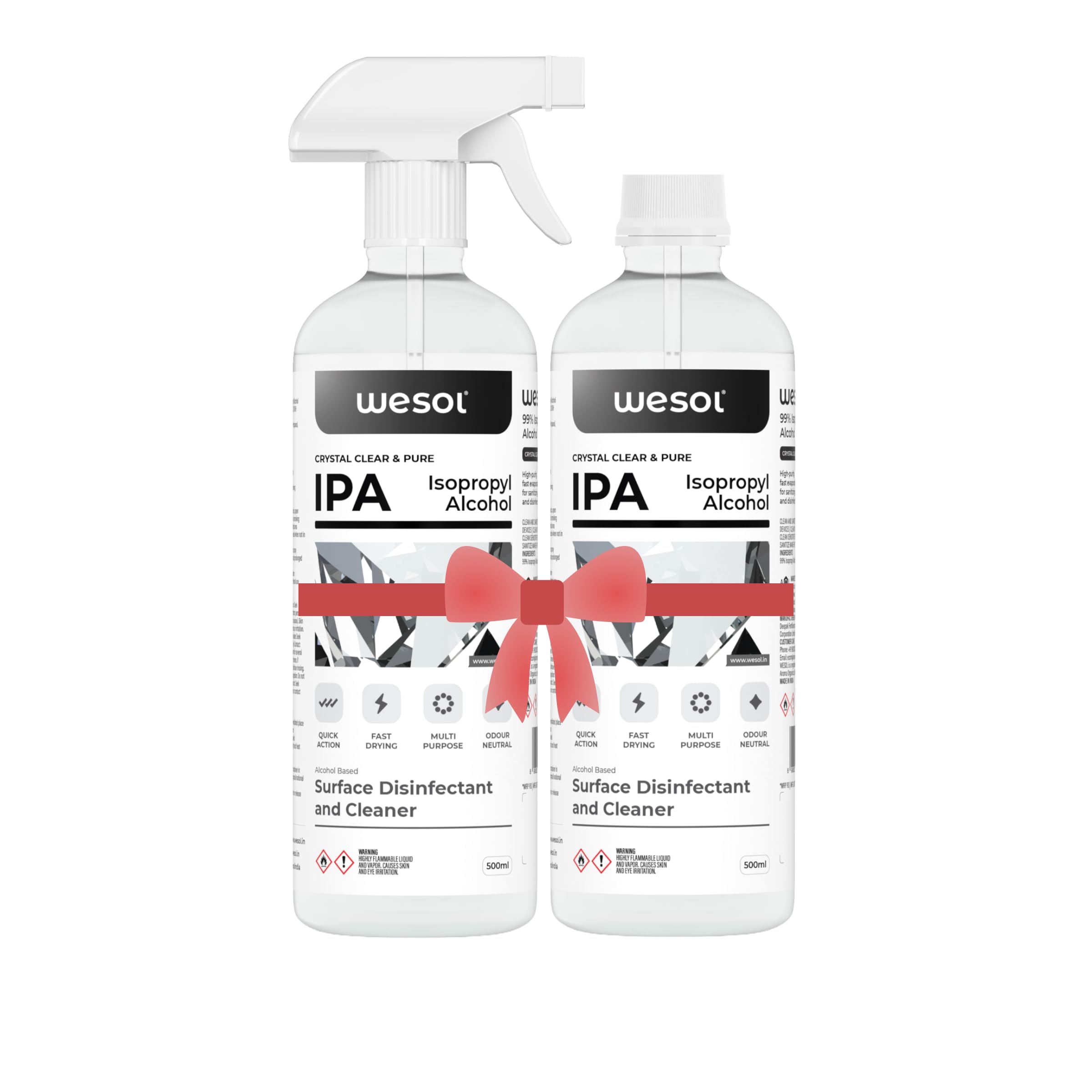 Wesol IPA Isopropyl alcohol 99.9% | (CH3)2-CH-OH CAS: 67-63-0 | Premium Grade Pure without mixing | For Technical Use | 500ml Pack of 2-image-27
