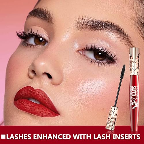 Miniatura 2 de Yanqina - Máscara de pestañas súper larga, máscara Yanquina, máscara súper larga, resistente al agua 4D y a prueba de sudor, máscara de lujo súper