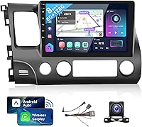 Vista 11 de para Honda Civic 2006-2011 Estéreo de coche Android Carplay inalámbrico Soporte para Android Auto inalámbrico con WiFi Navegación GPS Cámara