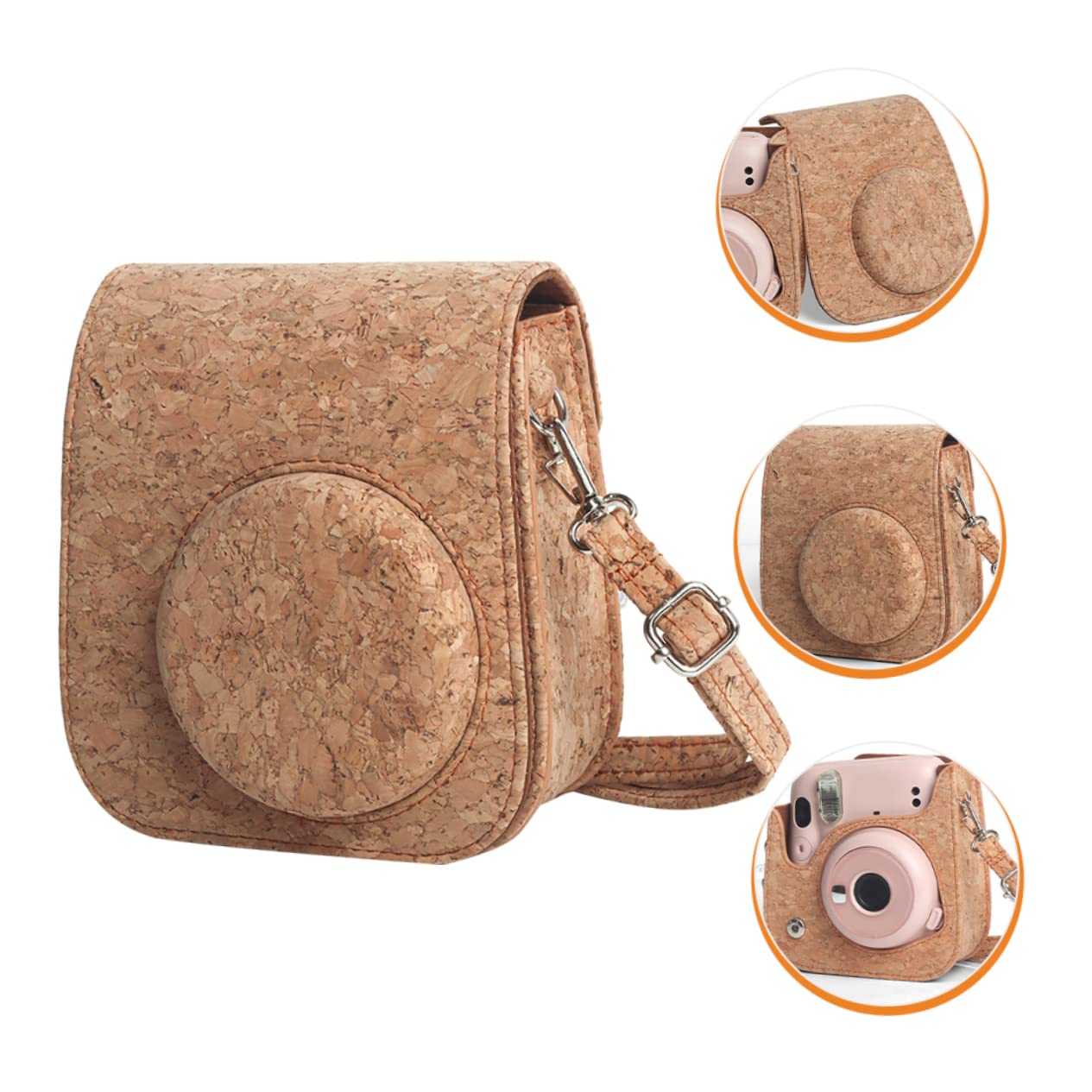 UKCOCO 2 Pezzi Tracolla Regolabile Custodia Per Fotocamera Istantanea Piccola Borsa Per Fotocamera Per 11 Pu Pelle Pile