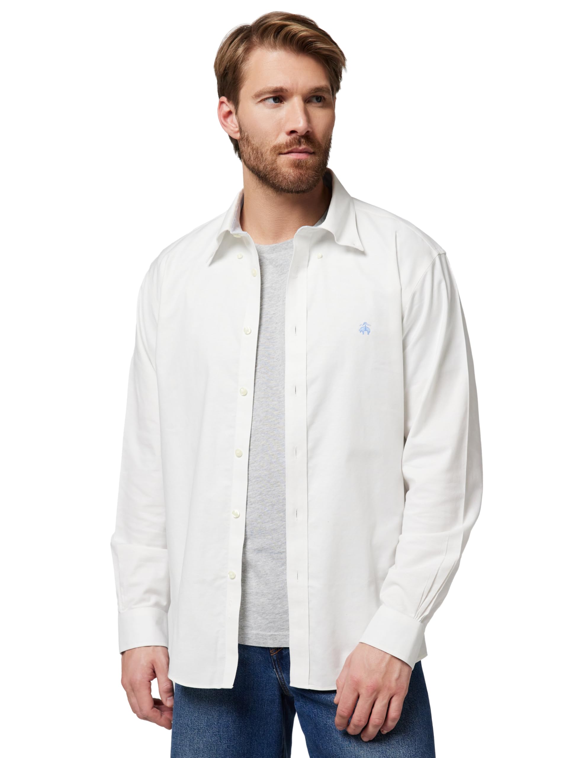 Brooks Brothers Non-Iron Long Sleeve Button Down Sport Shirt Camicia Button-Down Uomo