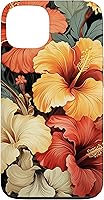 Vista 7 de Hawaiian Tropical Design Yellow Red Hibiscus Plumeria Case for iPhone 16
