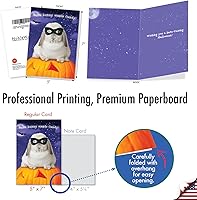 Vista 3 de NobleWorks 12 divertidas tarjetas de Halloween con sobres de 5 x 7 pulgadas (1 diseño, 12 cada uno) - Bunny Monster C8756HWG-B12x1