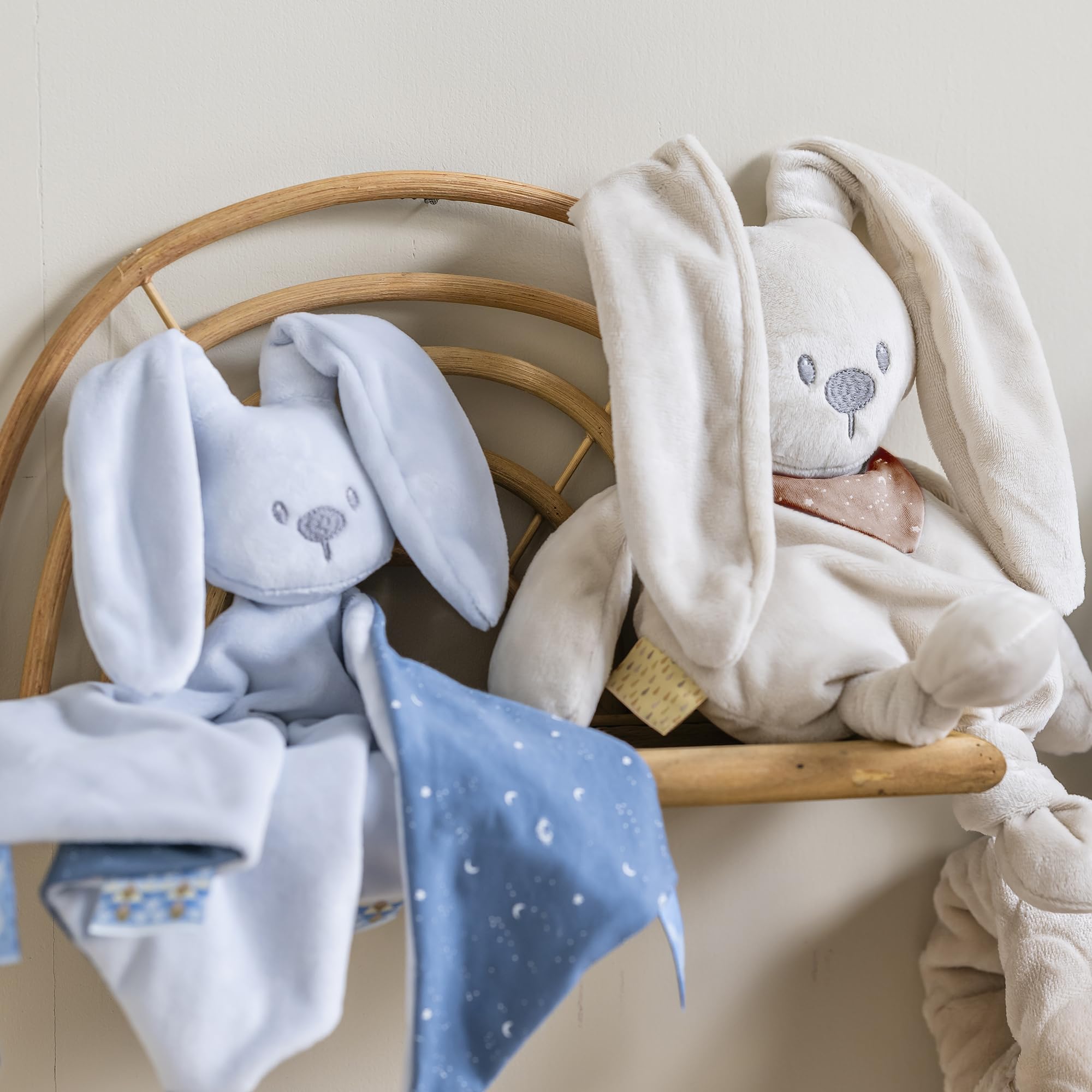 Nattou Big Comforter Doudou Królik LAPIDOU, 65 cm, Lapidou Pastel Blue