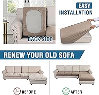 Vista 506 de H.VERSAILTEX 2025 New Sectional Couch Covers 8 Pieces Stretch Sofa Covers for Sectional Sofa Set Separate L Shaped Couch Cover for Both Left/Right