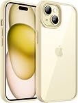 JETech Case for iPhone 15 6.1-Inch, Shockproof Phone Bumper Cover, Solid Color Matte TPU Frame, Anti-Scratch Clear Back (Pink)