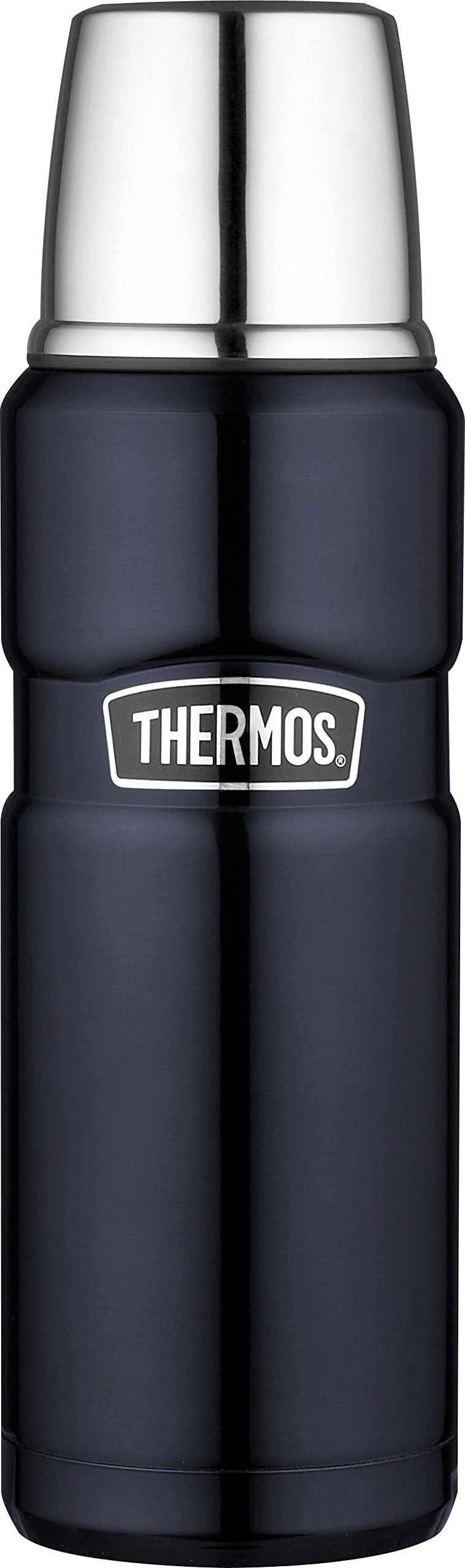 THERMOS STAINLESS KING BEVERAGE BOTTLE 0,47l, midnight blue, Thermosflasche, 12h heiß / 24h kalt + THERMOS STAINLESS KING FOOD JAR 0,47l, midnight blue, Thermosbehälter inkl Löffel, 6h heiß / 24h kalt