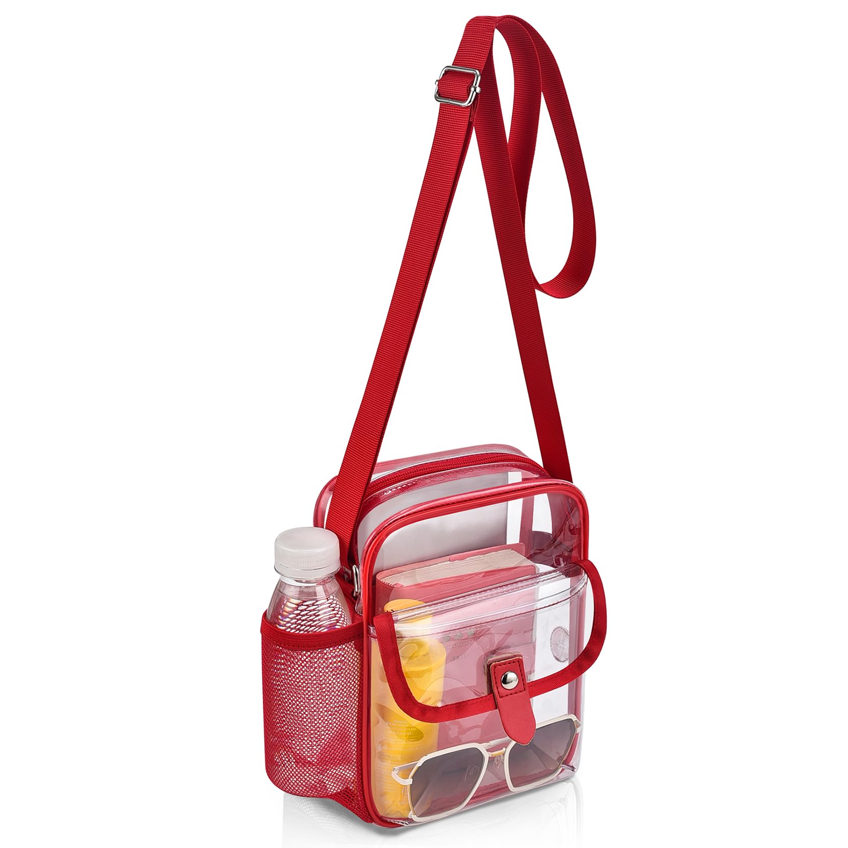 SPODEARS Clear Crossbody Bag for Stadium with Bottle Holder