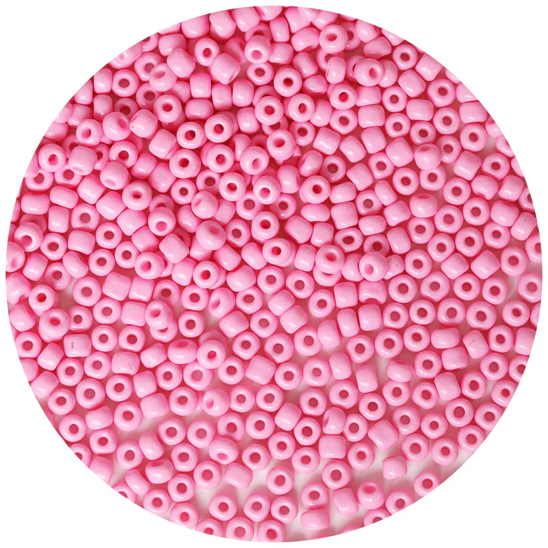Bala&Fillic Pink Color 4mm Seed Beads About 1200pcs/100Grams in Bag, 6/0 Glass Craft Beads for Making Bracelet and Necklace (Pink)