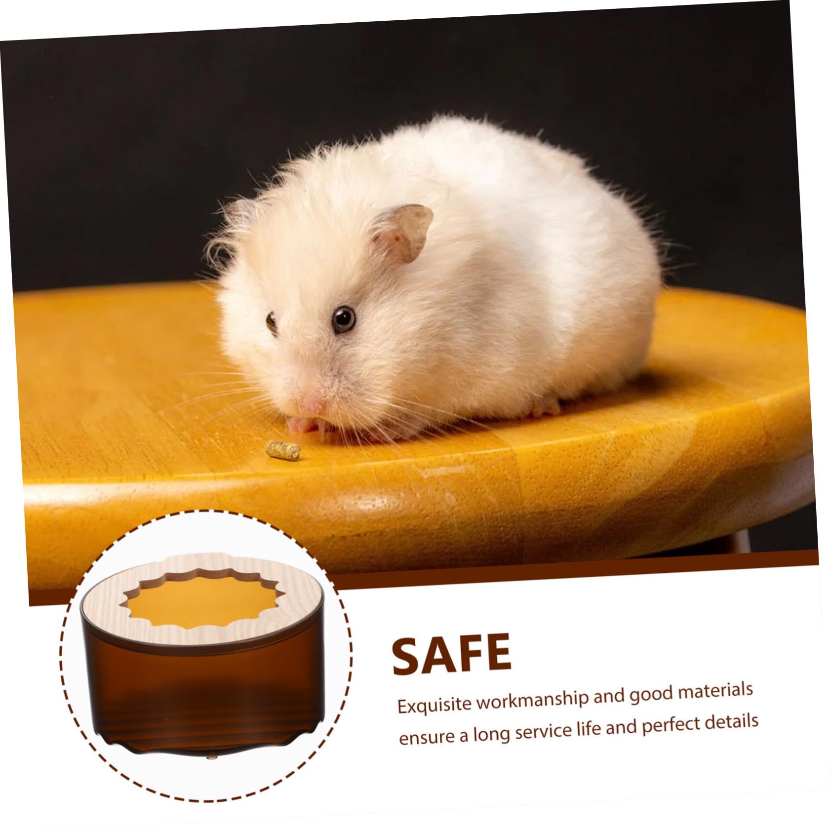 COLLBATH 2 Stück Hamster Sandbad Box Robustes Kleintier Sandbad mit Versteck und Doppelfunktion als Toilette für Zwerghamster und Komfort im Kleintiergehege
