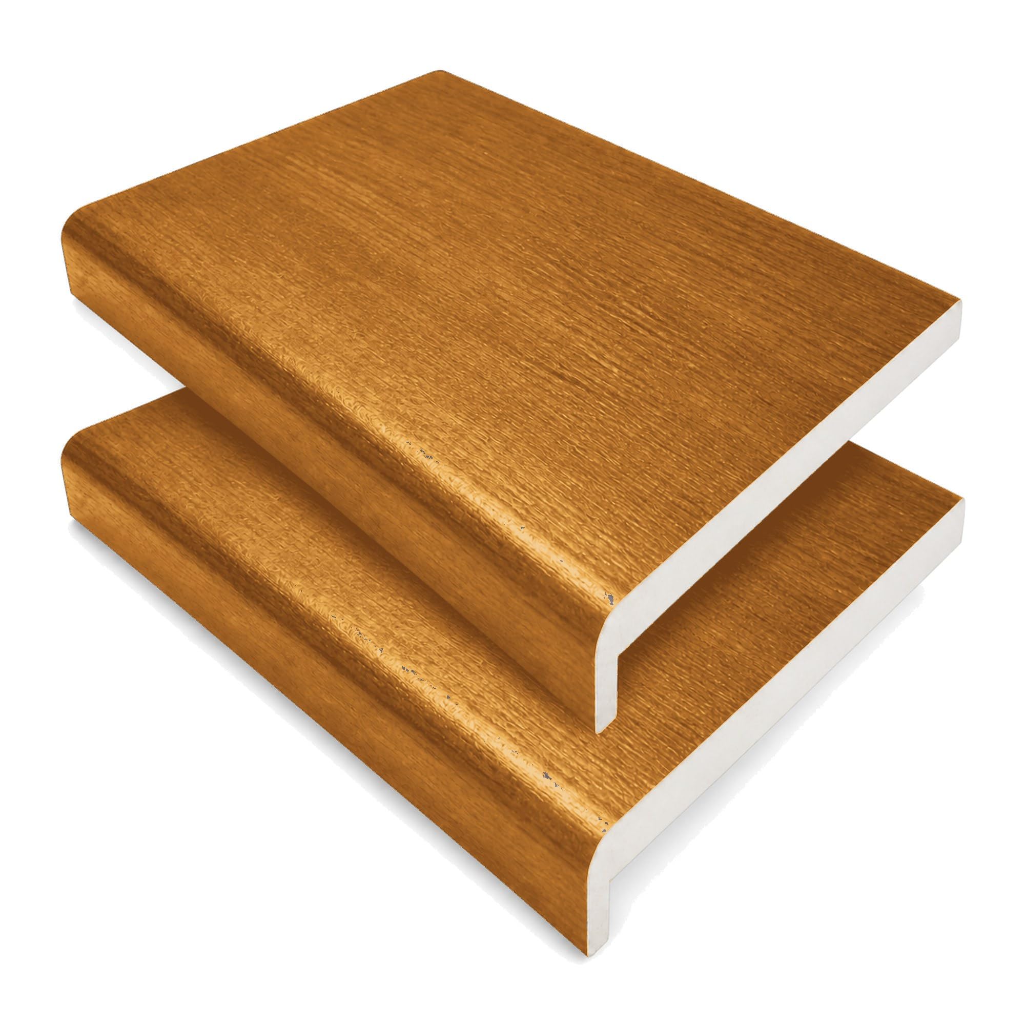 B&Q -  Windows4You Golden Oak Woodgrain Upvc Capping Board (L) 2M X (W) 175mm X 9mm Fascia & Window Sill CoverPack Of 2