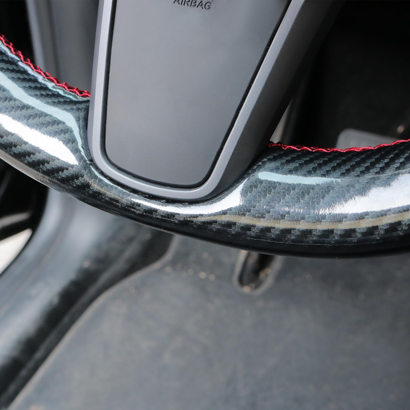 Alfanxi copristerzo in Alcantara per Tesla Model 3/Tesla Model Y (Alcantara nero + senza strisce