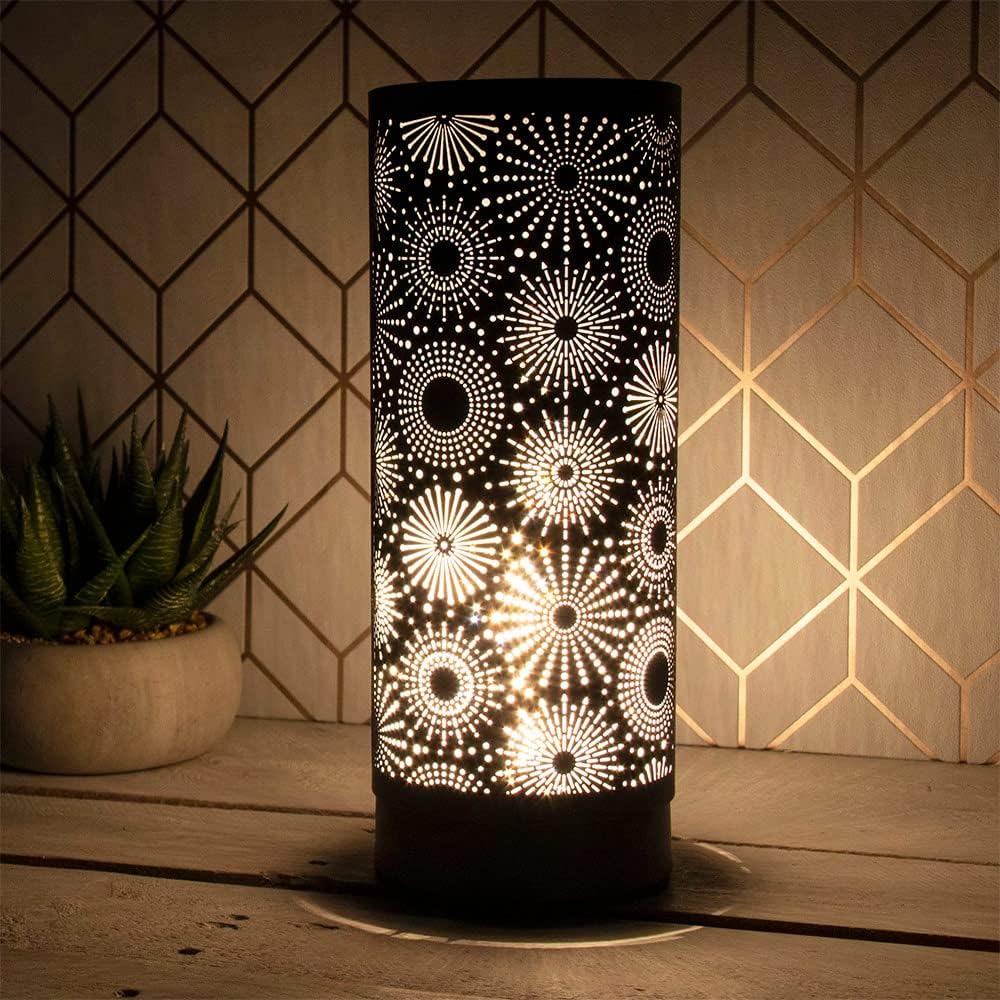 lesser and pavey LP47084 Cylindrical Desire Aroma Lamp Black sparkle