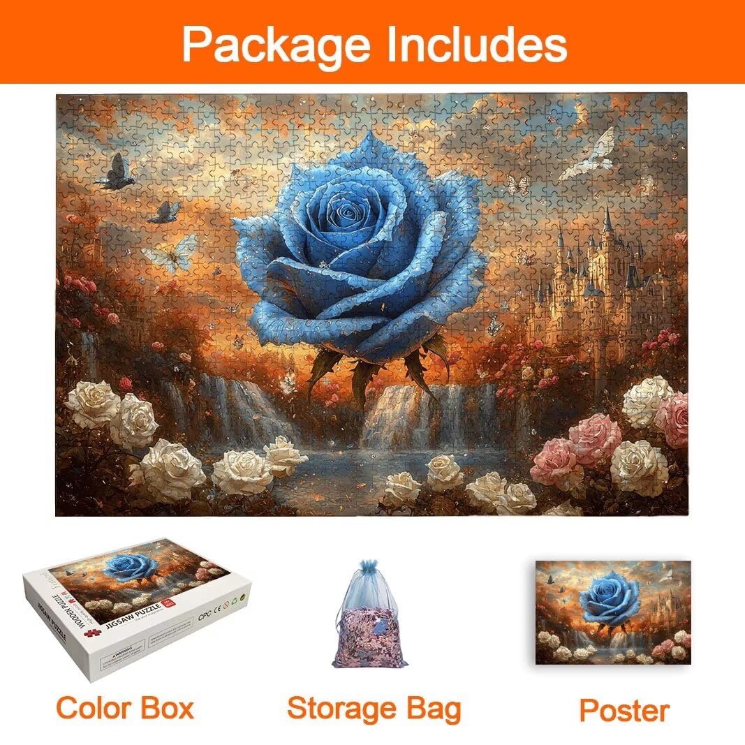 Puzzle Rosa, Puzzle 2000 Pezzi Adulti per Decor, Regalo Donna/Uomo -8724