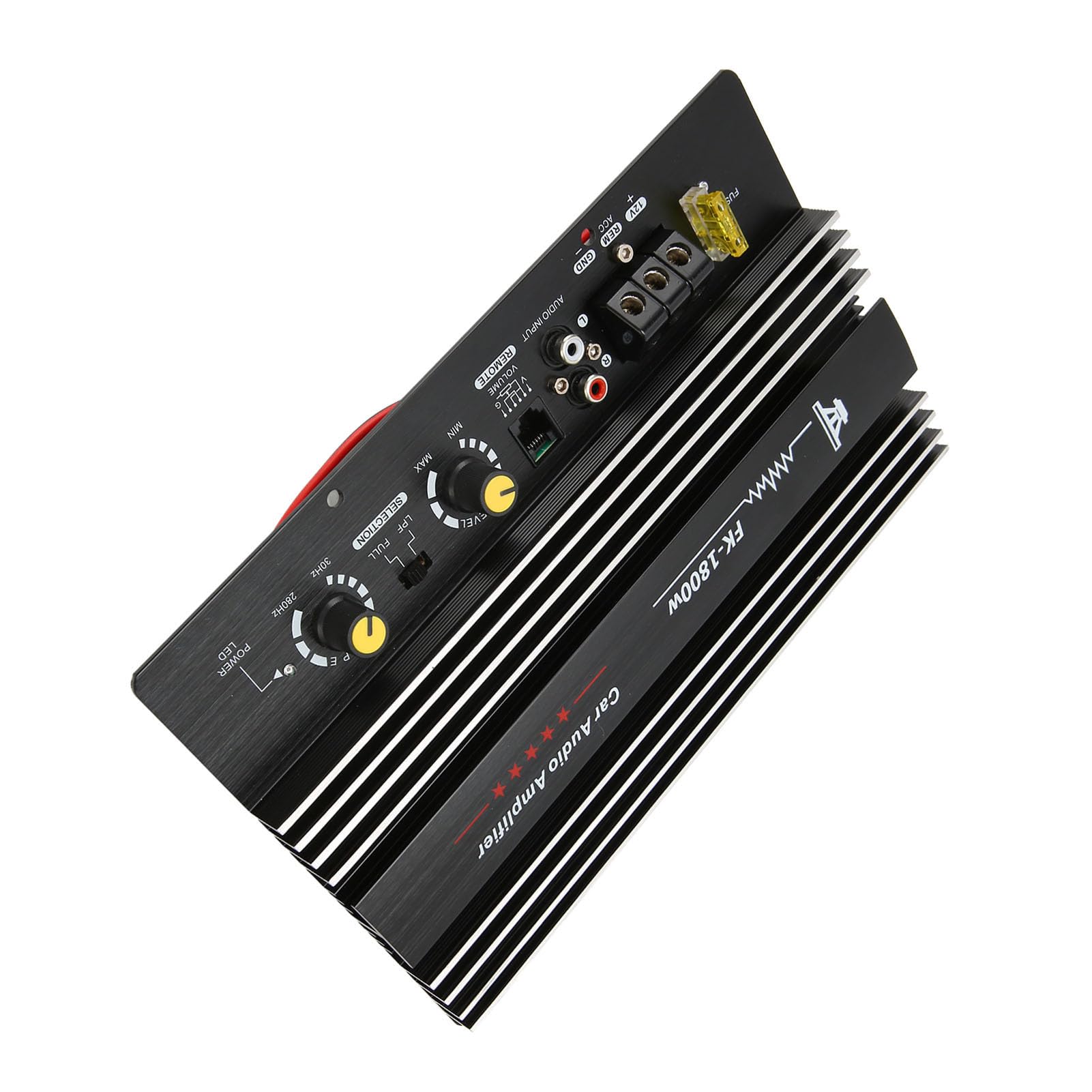 Bediffer Amplificador Estéreo de Alta Potencia de 1800 W para Automóvil,