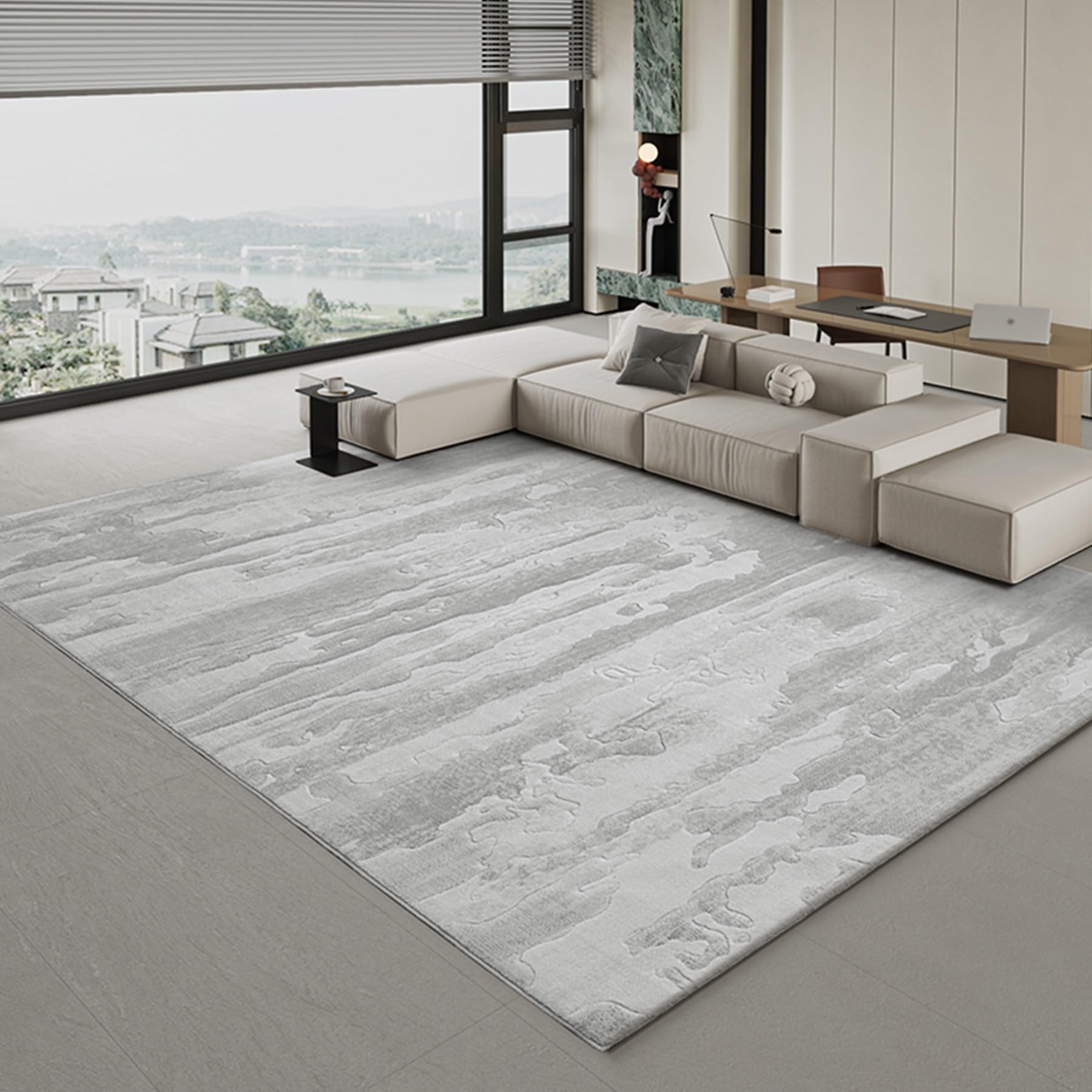 ZGFHNY Alfombras Salon Grandes, Abstracta Moderna Alfombra, Lavable, de Pelo Corto, Tacto súper Suave, Antideslizante para Interior, Dormitorio, Cocina, Oficina(240x340cm)