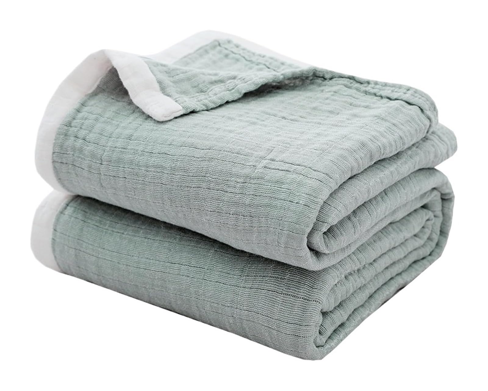 Breathable Cooling Cotton Muslin Throw 4-Layer Gauze Multicolor Sizes(Color3,200x230cm)