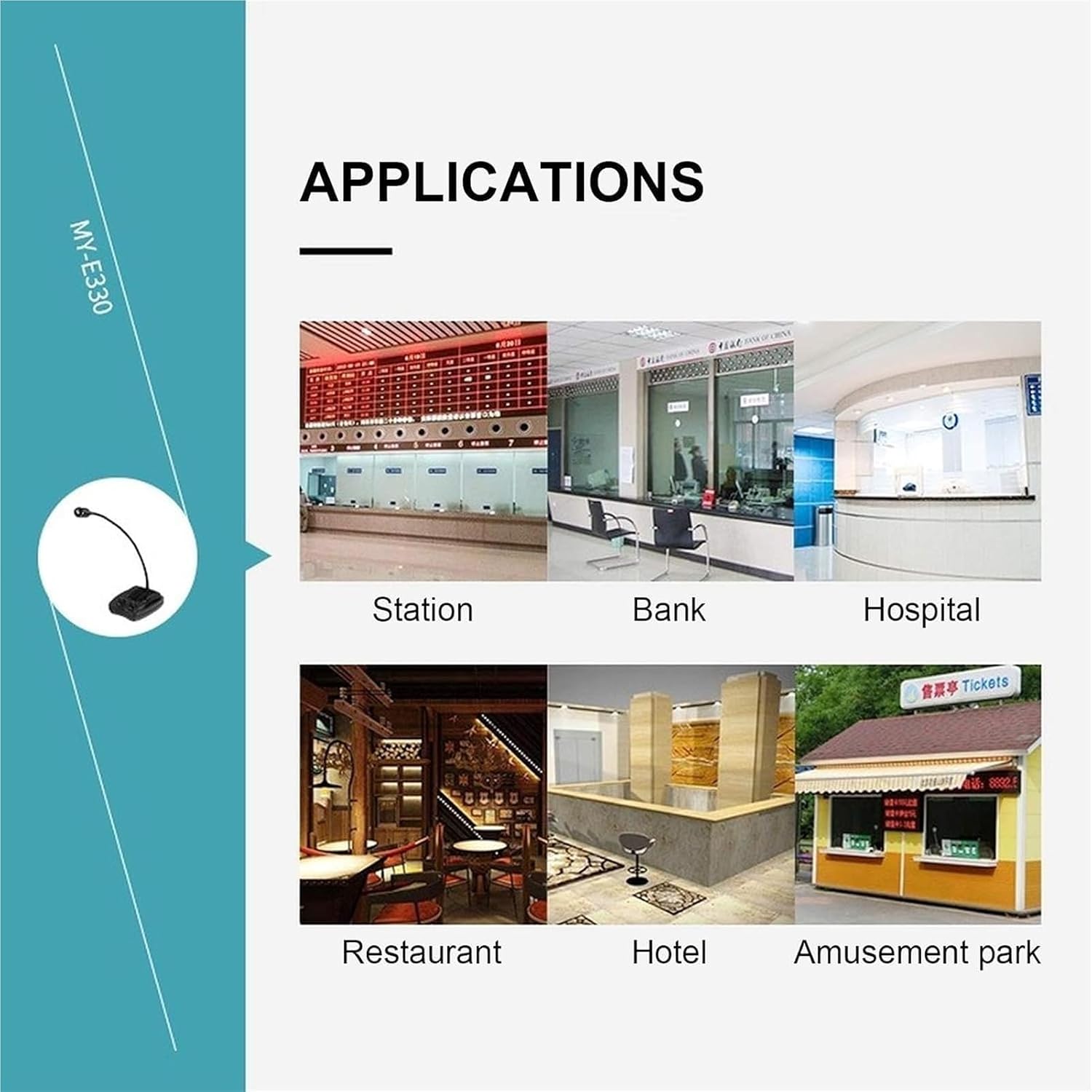 Window Speaker Intercom System， Window Counter in Bank Office Intercom Speaker Systems Intercom 2-Way Through Shop Glass Counter