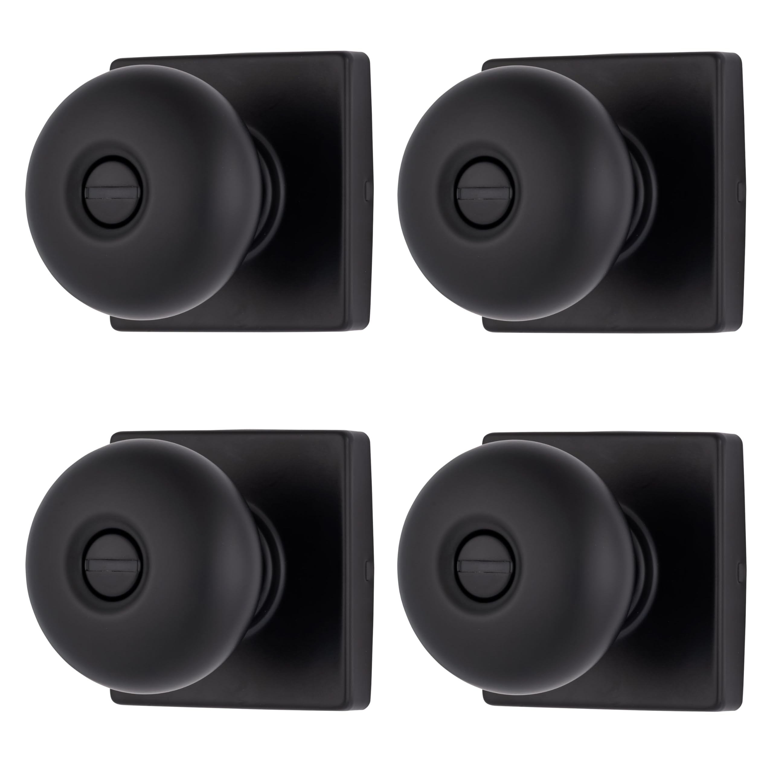 BRINKS Matte Black Passage Knob - Modern Door Handle -14