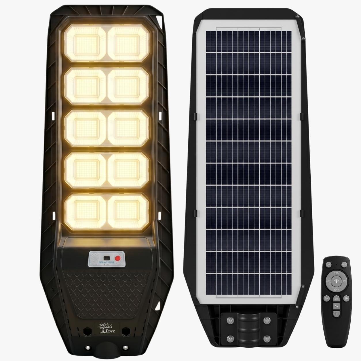 Epyz Plastic 200Watt Solar Street Light Outdoor Waterproof with Remote 490 Led Motion Sensor Light and Dusk to Dawn for Garden, Street, Lawn[ with Out Pole ] [ Pack of 1, Warm Yellow ]-image-40