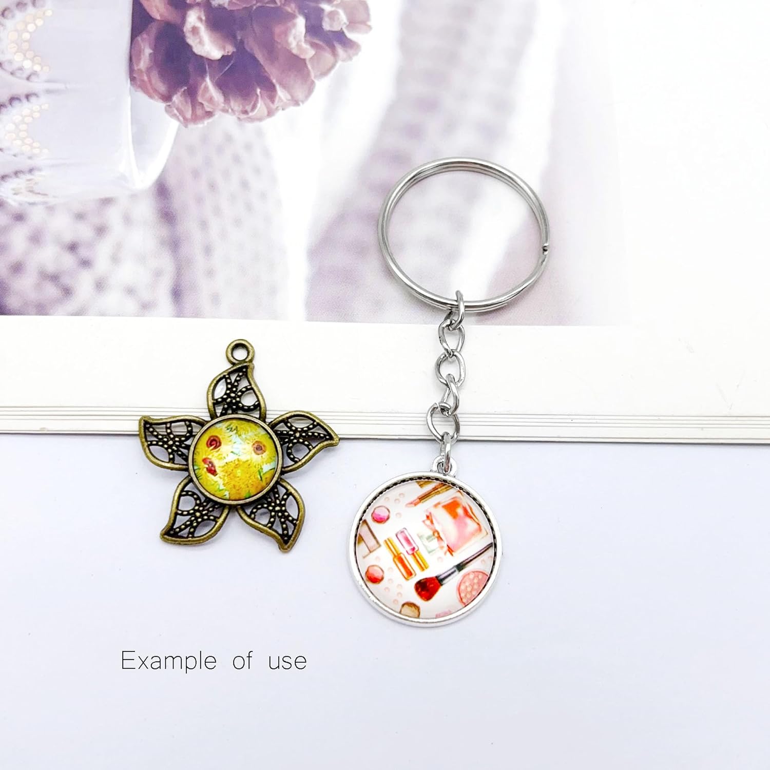 Assorted 60 Pieces Mini Size Blank Bezel Pendant Trays Antique Bronze Silver Golden 0.4-1.6 inches Alloy Cameo Setting for DIY Jewelry Making - Image 8