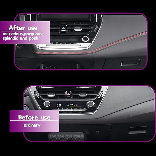 Miniatura 3 de 1 paquete de tiras de ajuste para interior de automóvil de 6.56 pies, línea de moldura de cuero para moldura de automóvil, tiras de costura de